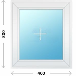 Пластиковое окно KBE 400х800 глухое - СтеклоТепло