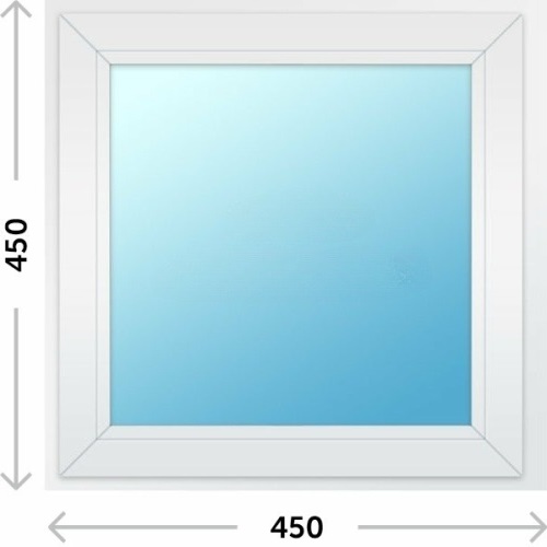 Пластиковое окно KBE 450х450 глухое - СтеклоТепло