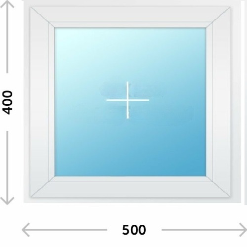 Пластиковое окно KBE 500х400 глухое - СтеклоТепло