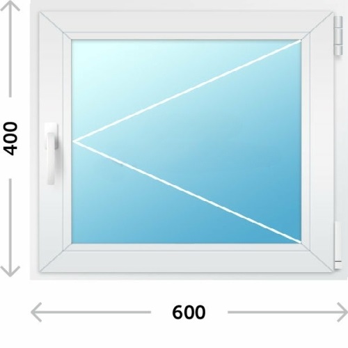 Пластиковое окно KBE 600х400 открывающееся - СтеклоТепло