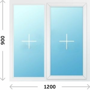 Пластиковое окно Rehau 1200х900 глухое двухстворчатое - СтеклоТепло